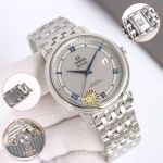 GT Factory Omega De Ville Classic 39.5MM Inhouse 2500 Movement White/Blue Dial Watch